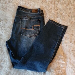 American Eagle Hi Rise Jegging Super Stretch Women's Blue Jeans